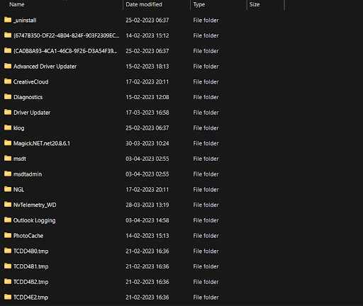 remove all temporary files from your PC