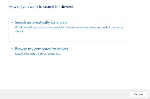 search for drivers
