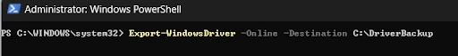use command In the Powershell