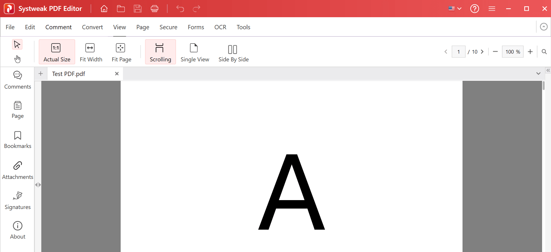 Drag Pages Systweak PDF Editor