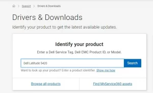 Enter device model number Latitude 5420