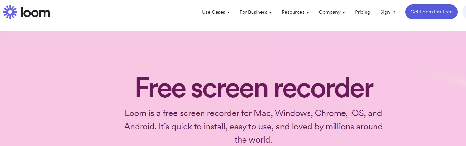 Loom screen recorder