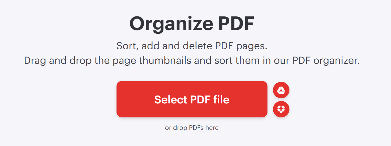 Organize PDF ILovePDF