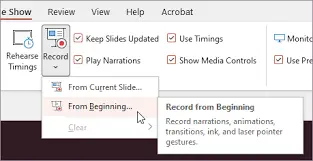 PowerPoint built-in recording feature