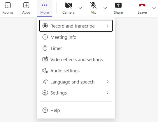 Record and transcribe