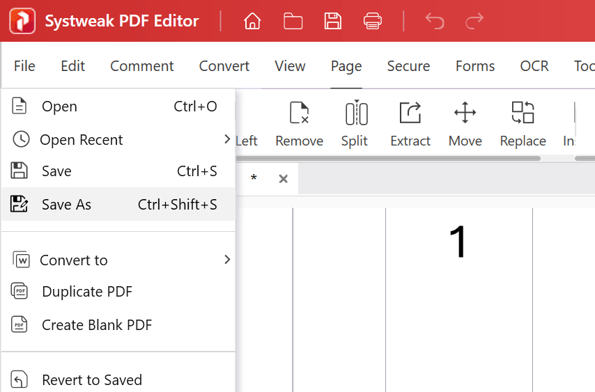 Save As Systweak PDF Editor