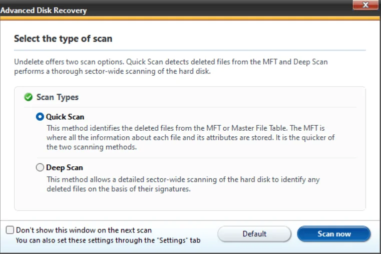 select-the-type-of-scan