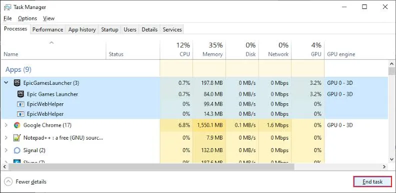 task manager