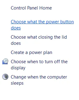 Click on choose what the power button
