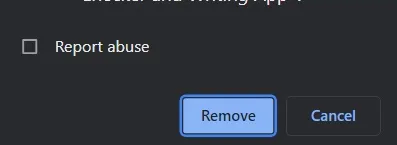 Select Remove Button