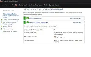 Turn Windows Defender