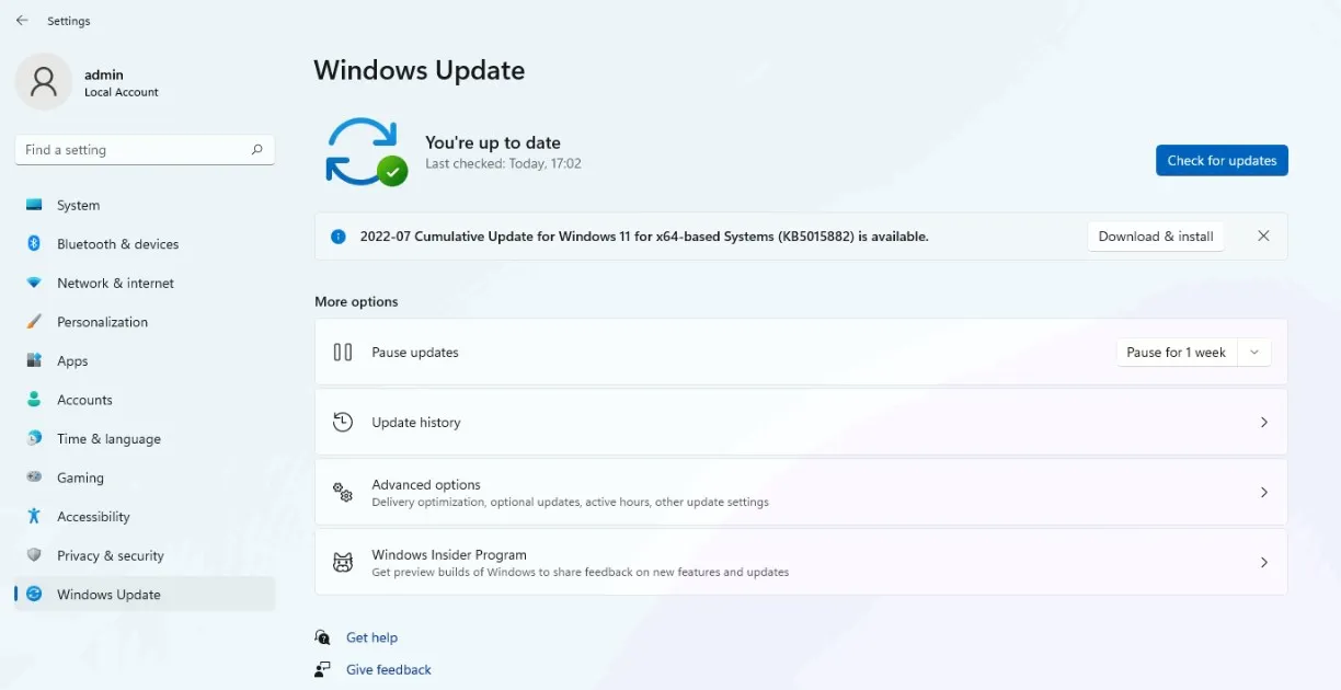 windows update completed