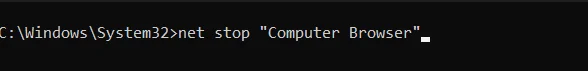 net-stop-Computer-Browser-command