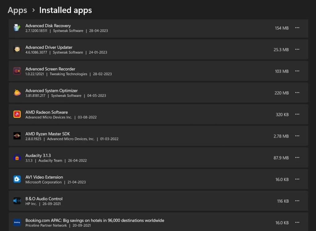 Option to uninstall
