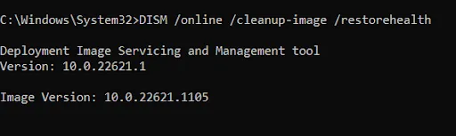 use DISM command