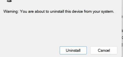 uninstall device