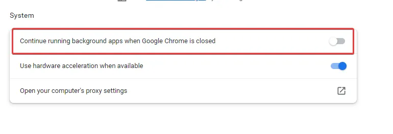 Continue running background option