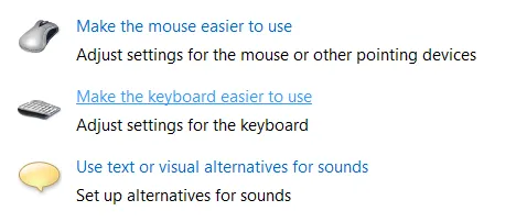 Make the Keyboard Easier to Use option