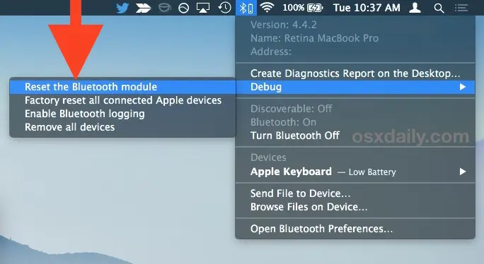 Reset Bluetooth Module