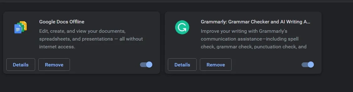 list of browser extensions