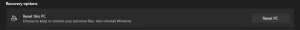 reset pc option