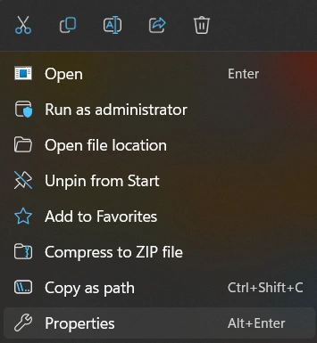select properties