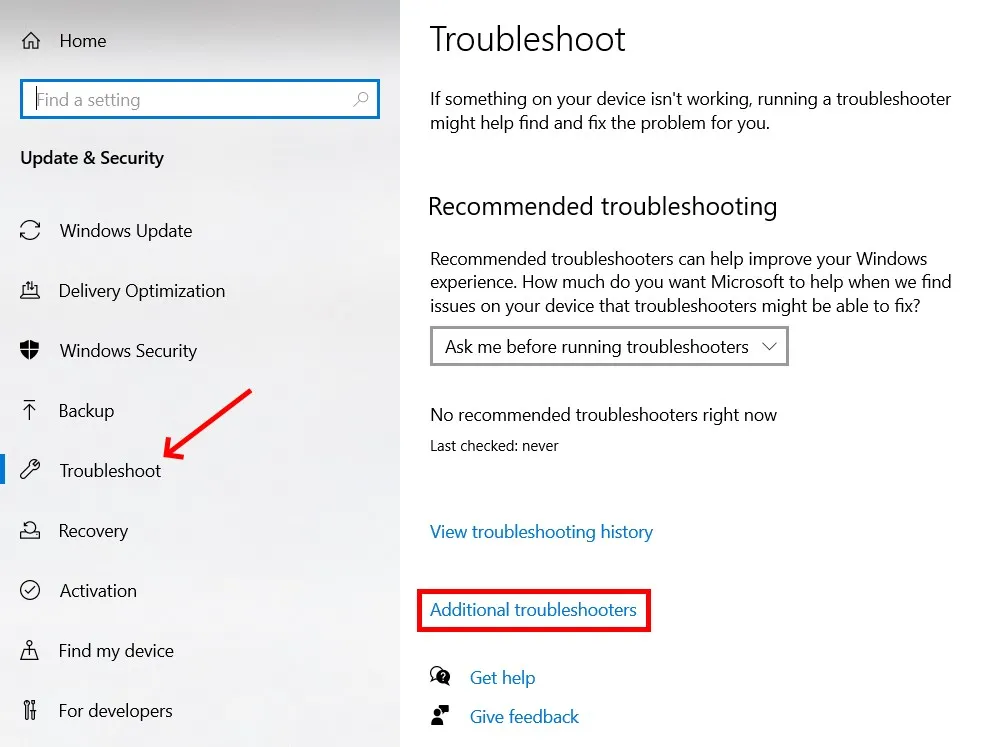 troubleshoot