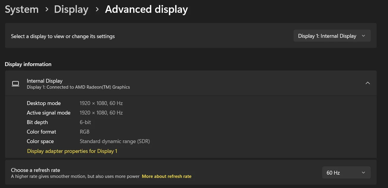Advanced-Display-settings