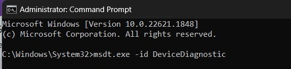 DeviceDiagnostic command in CMD windows