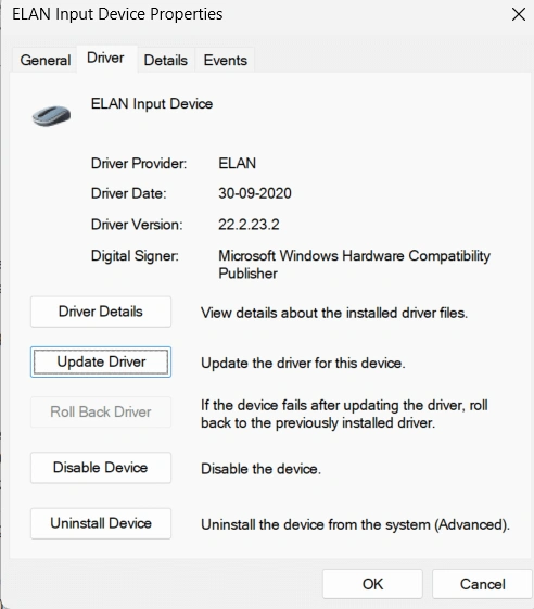 Driver tab option