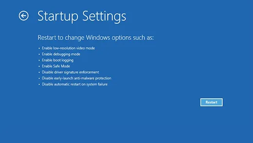 Start-Up setting