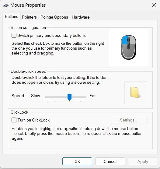 mouse properties