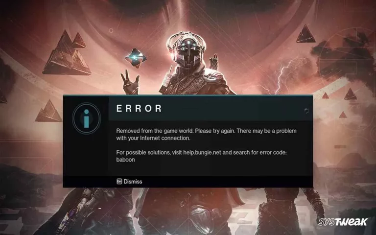 How to Fix – Error Code Baboon Destiny 2