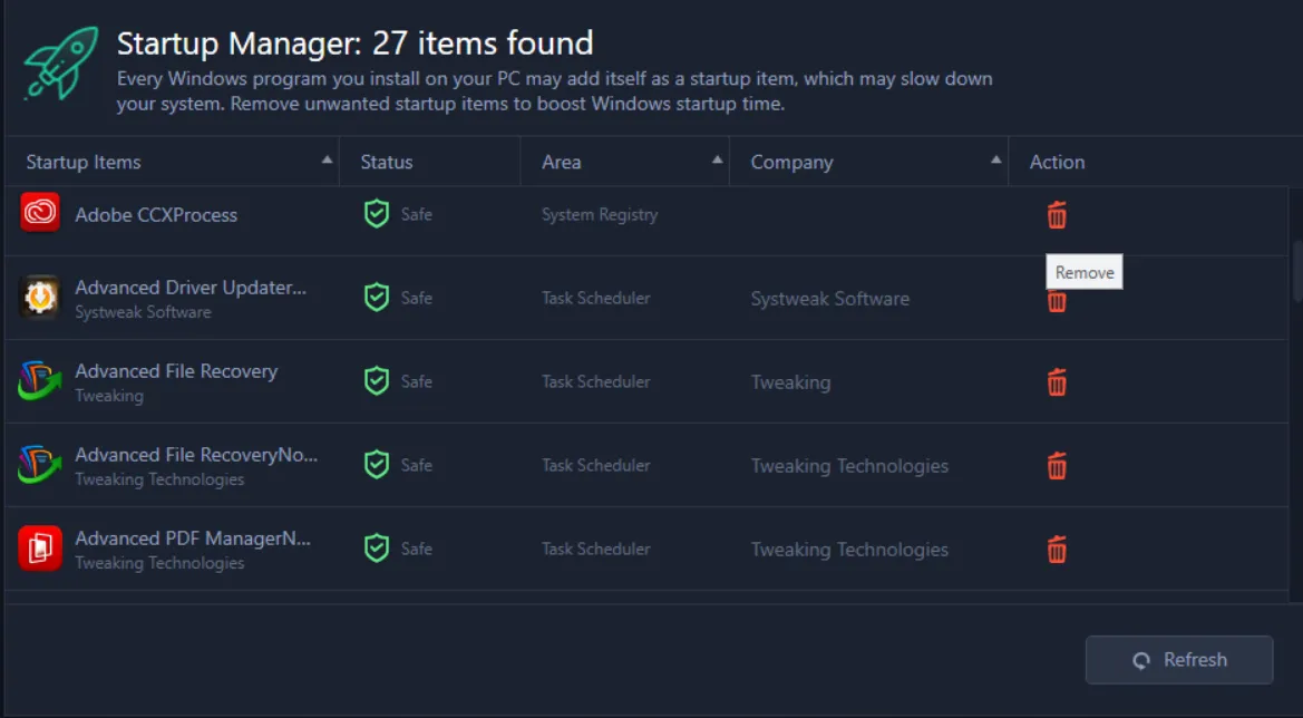 Startup Manager