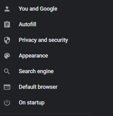 look for security and privacy section