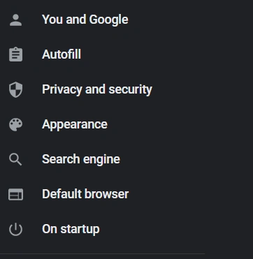 look for security and privacy section