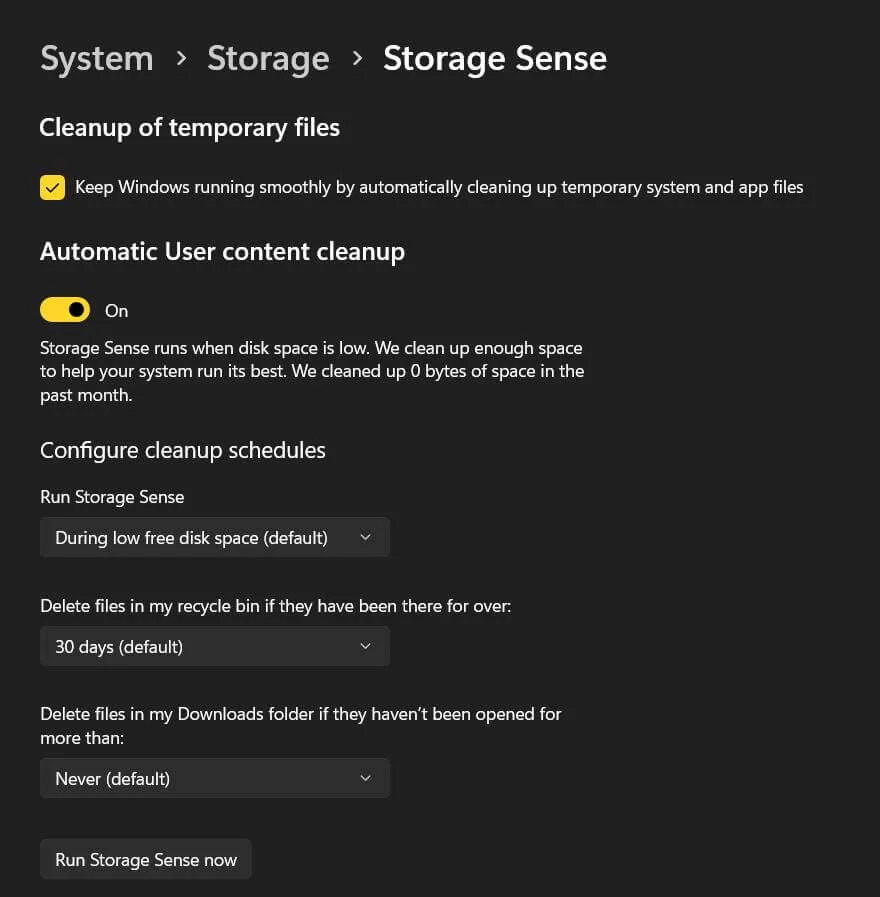open-configuration-options