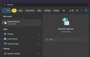 select Internet Options
