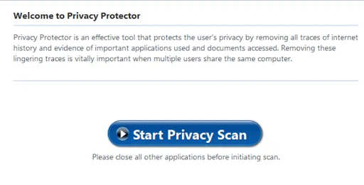 start privacy scan