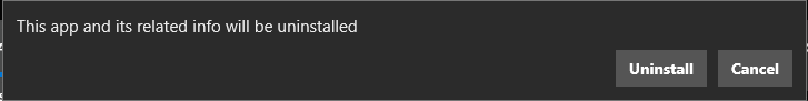 Click Uninstall