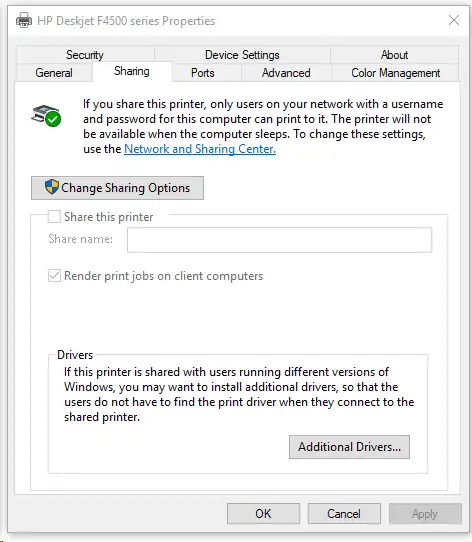 Click the Sharing tab