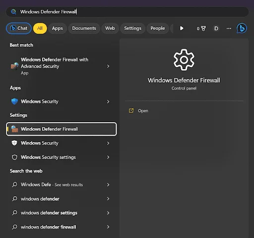 type-Windows-Defender-Firewall-in-the-Windows-search-bar