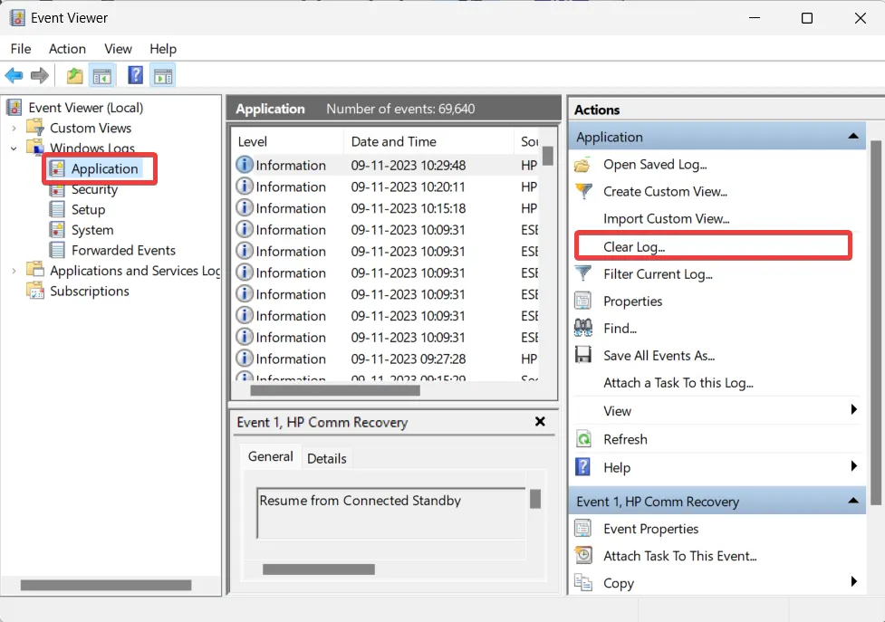 Clear Event Viewer Log