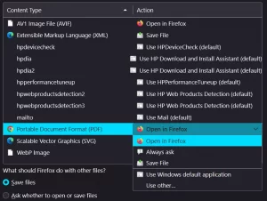 Open Pdf in Firefox