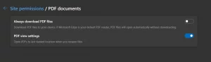 Site permissions section