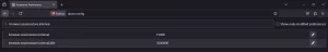 current internal values opened - firefox