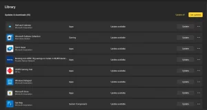 pending updates in library