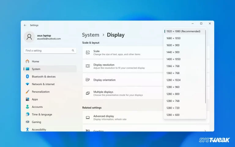 Can’t Change Display Resolution in Windows
