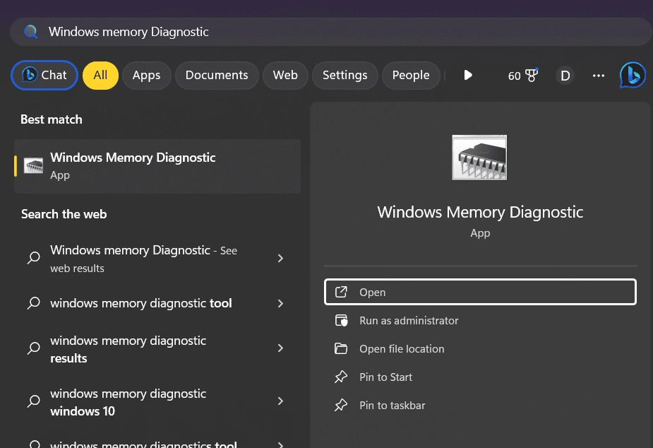 Searching-for-Windows-Memory-Diagnostic
