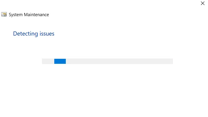 System Maintenance Detecting Issue